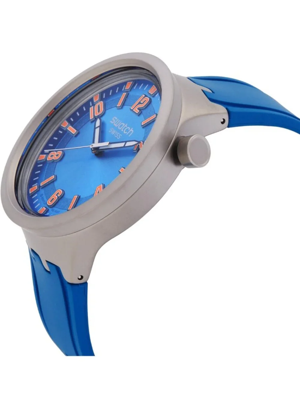 NWT Swatch Blue In The Works Quartz Blue Dial Watch
